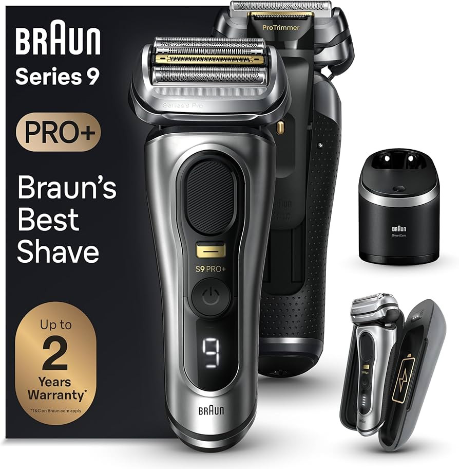 Braun Series 9 PRO+ 9577cc Electric Razor for Men, 5 Pro Shave Elements & Precision Long Hair Tri... | Amazon (US)