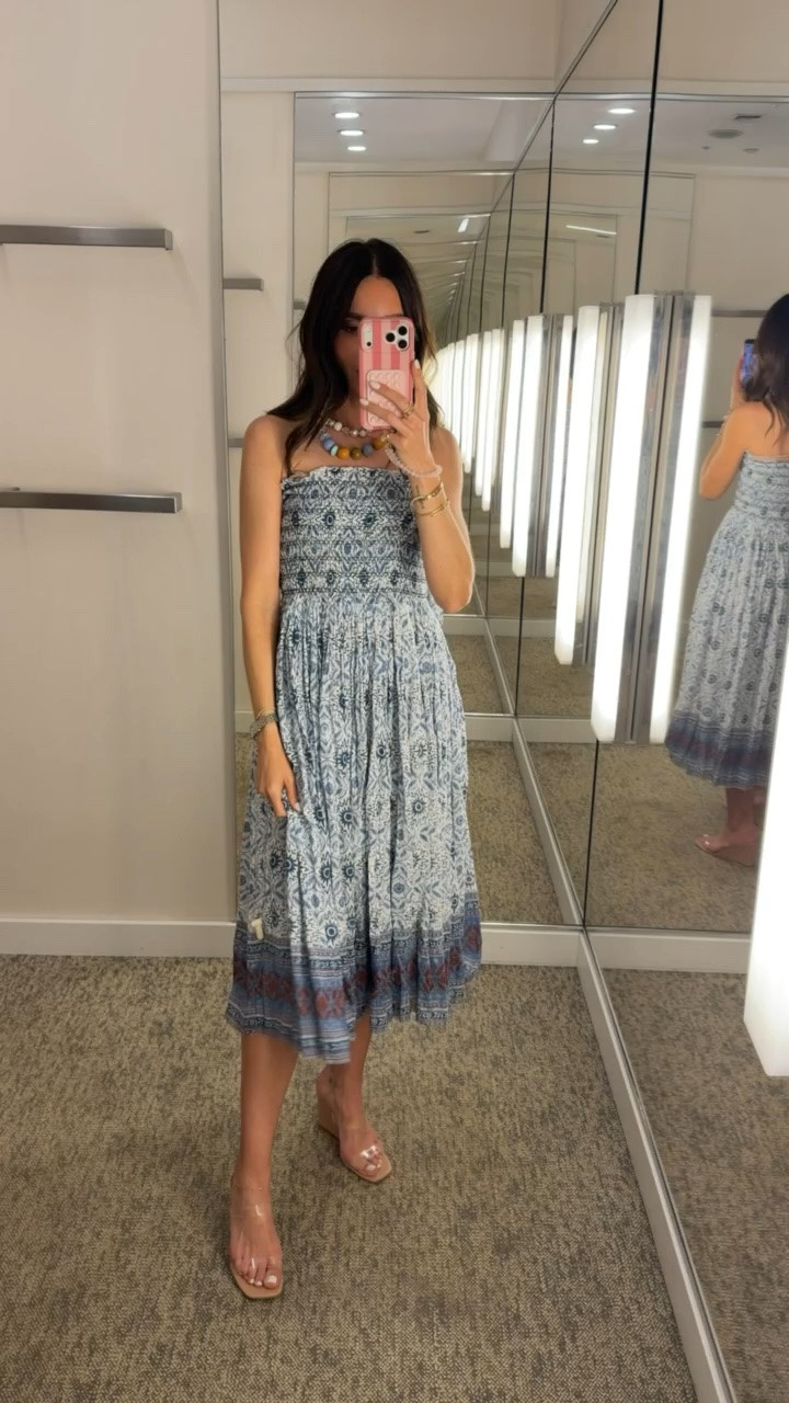 Free People dress. I'm wearing size S.

boho summer dress, vacation ready outfit, beach dinner look, resort style dress, summer date night, smocked midi dress, printed sundress, coastal chic, vacation outfit, effortless summer style

#LTKootd #LTKOver40