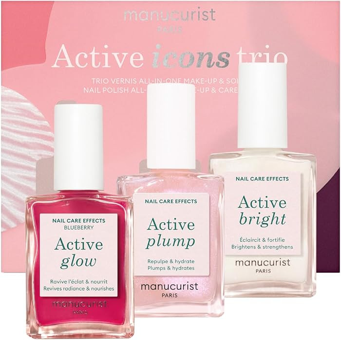 Manucurist Active Icons Trio Set - Active Glow Blueberry, Active Shine, Active Plump Nail Polishe... | Amazon (US)