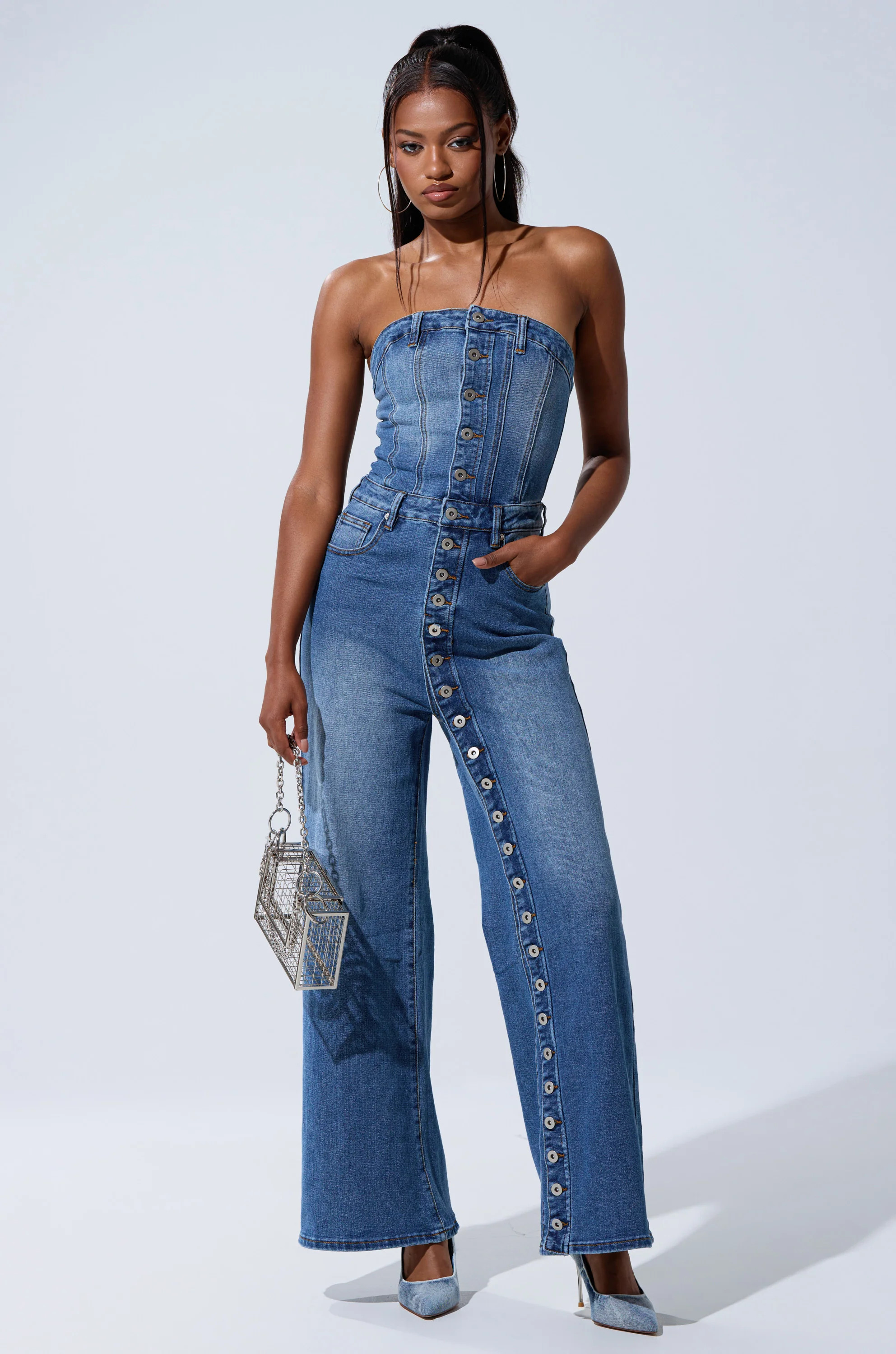 SUMMER SONG DENIM JUMPSUIT | AKIRA