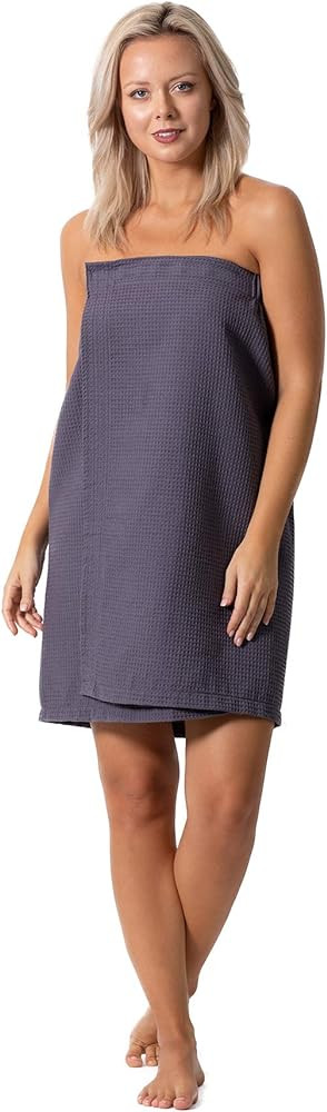 Turkish Linen Women’s Waffle Spa Body Wrap with Adjustable Closure | Amazon (US)