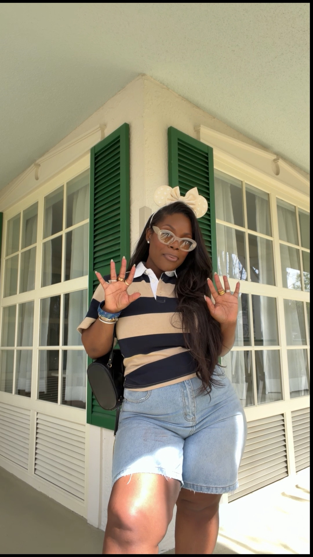 Disney World Outfit of the Day ✨

Kicking off the year on a @waltdisneyworld brand to #CelebrateSoulfully for Black History Month.

First stop is EPCOT, so here’s our look for today. 

Shirt (S): @bykahlana
Shorts (XL): @amazonfashion
Disney Socks: @amazonfashion
Shoes: @newbalance 
Backpack: @toryburch
Sunnies: @krewe
Disney Ears: @amazonfashion

Midsize fashion, Disney outfit, outfit inspiration, Tory Burch, KBB by Kahlana, disney outfit inspo


#LTKootd #LTKgrwm #LTKMidsize