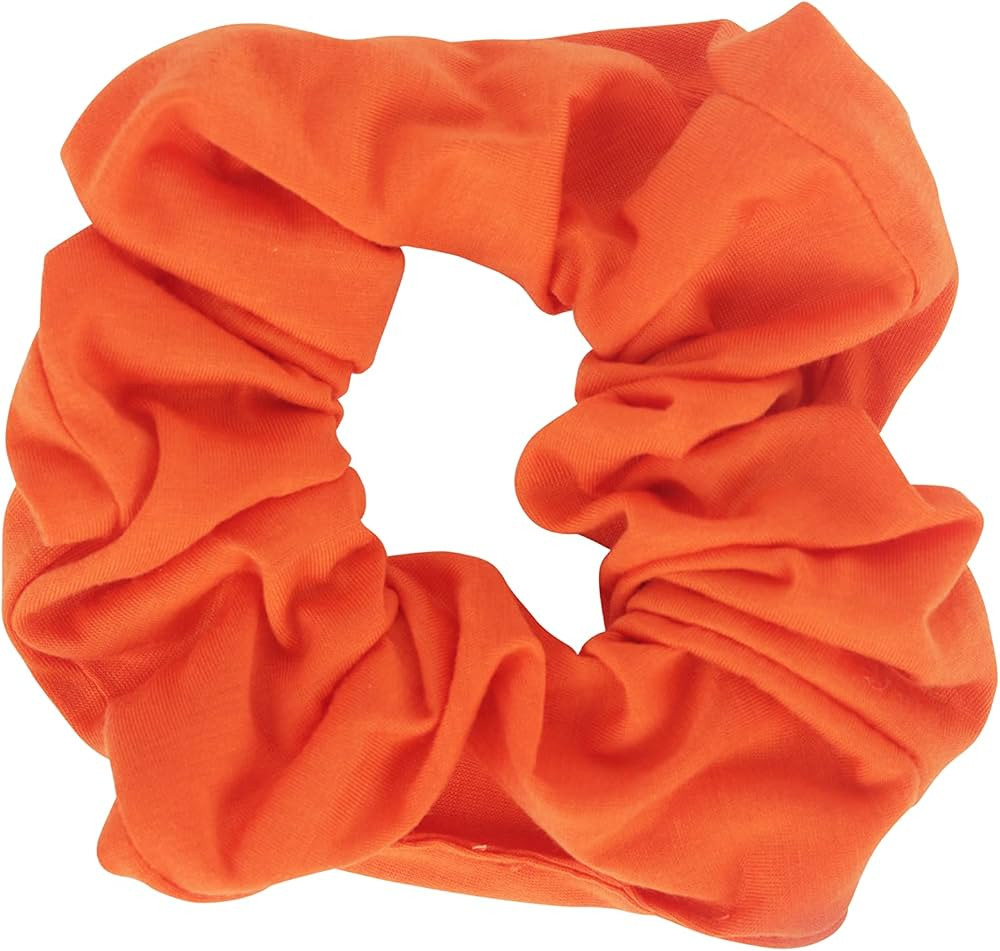 Jumbo Cotton Scrunchie Hair Tie - Orange | Amazon (US)