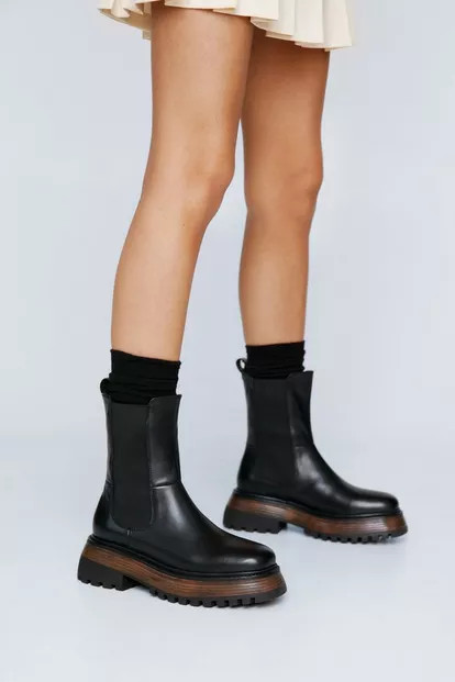 Premium Leather Chunky Chelsea Boot | Nasty Gal (US)