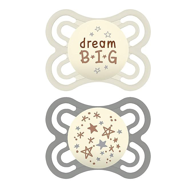 MAM Perfect Night Pacifiers, Glow in the Dark Pacifiers (2 pack, 1 Sterilizing Pacifier Case) MAM... | Amazon (US)