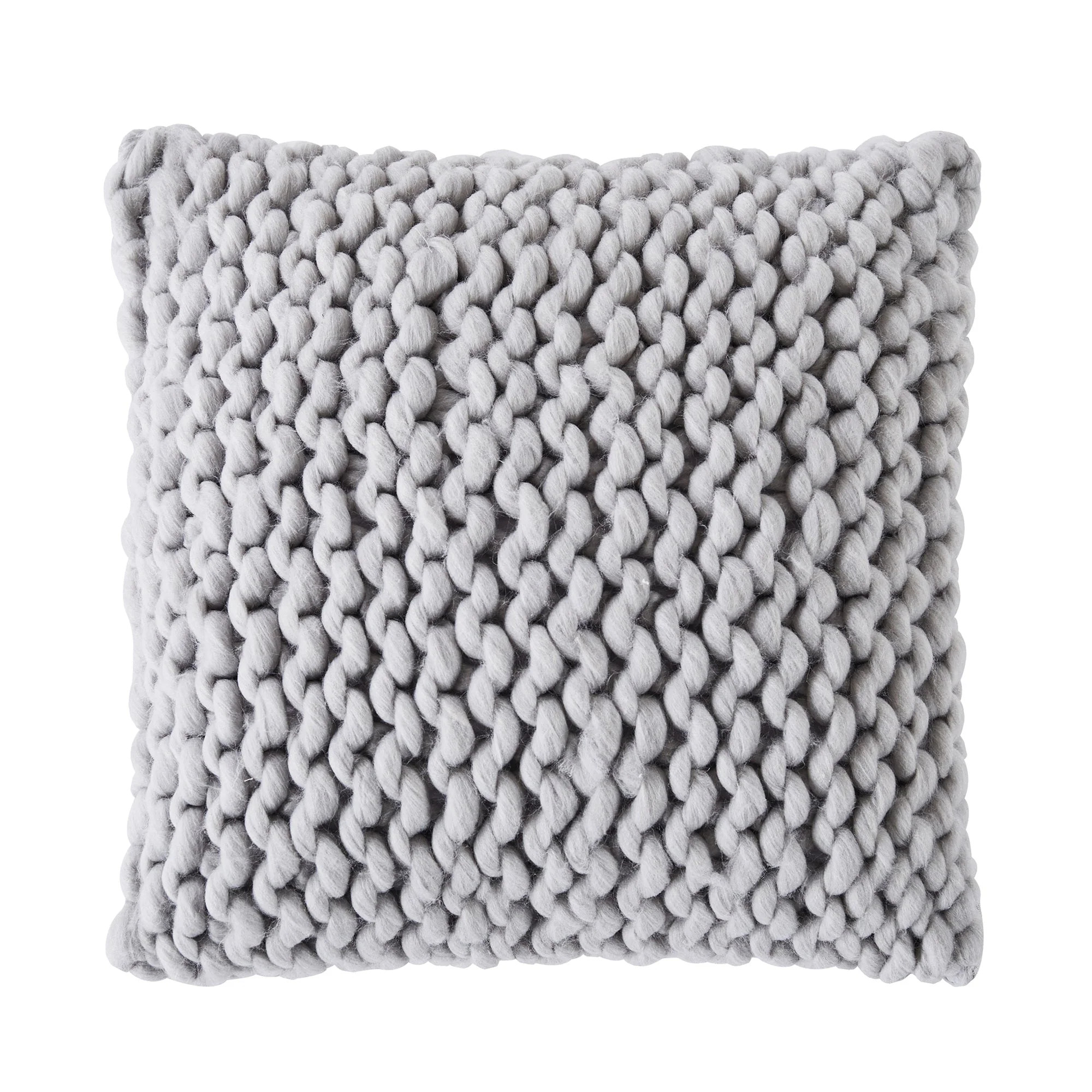 Macallister Plaid Cable Knit Grey Pillow - 18x18 | Levtex Home