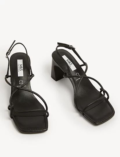 Leather Strappy Statement Sandals | Marks & Spencer (UK)