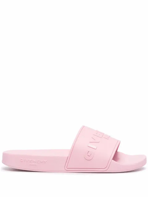 logo embossed slides | Farfetch (US)
