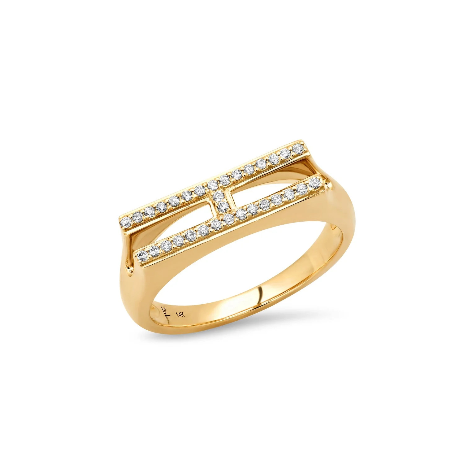 Classic Initial Diamond Ring | Monarch Market