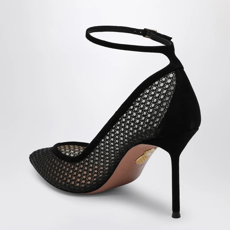 Aquazzura Black Mesh Décolleté Asha 36,5 IT | Balardi