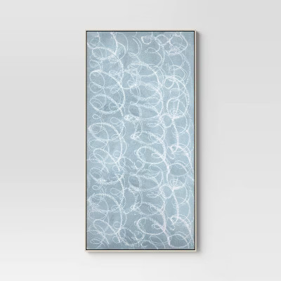 47" X 24" Squiggles Framed Printed Canvas Blue - Threshold™ : Target | Target