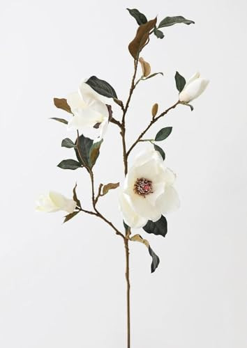 Afloral Cream Magnolia Fake Flower Branch - 35" | Amazon (US)