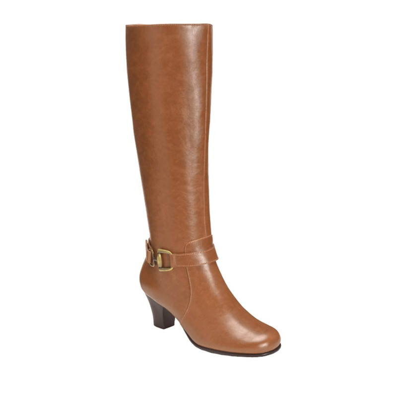 A2 by Aerosoles Pariwinkle Tall Boots - Dark Tan - 10 W/C | Foot Smart