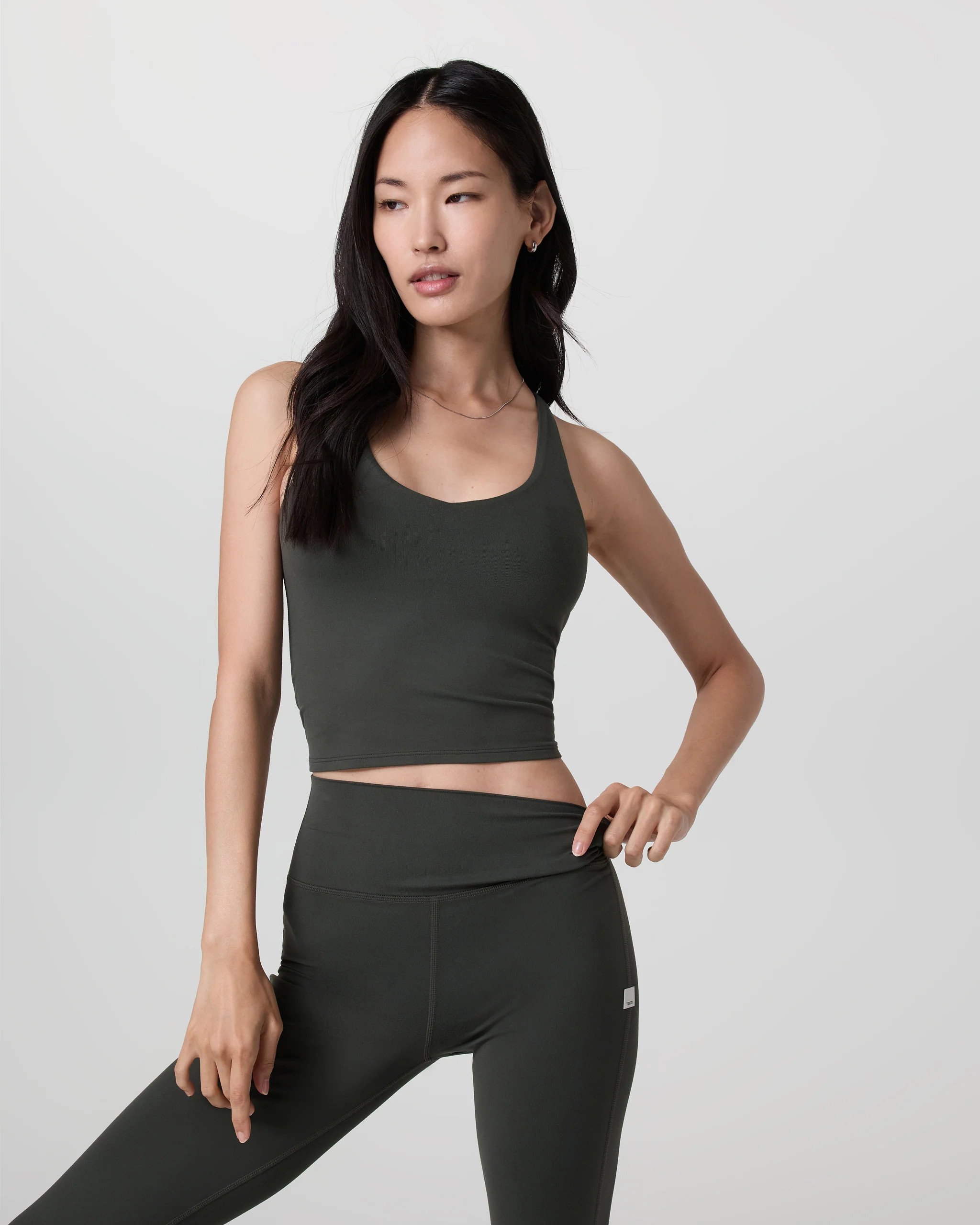 Halo Performance Crop 2.0 | Kale | Vuori | Vuori Clothing (US & Canada)