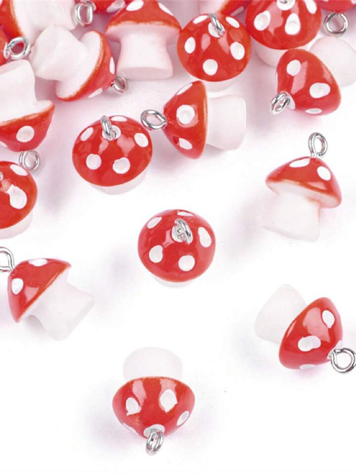 14pcs/set Random Fashion Plastic Mushroom Design DIY Pendant For Women For DIY Jewelry Making | S... | SHEIN