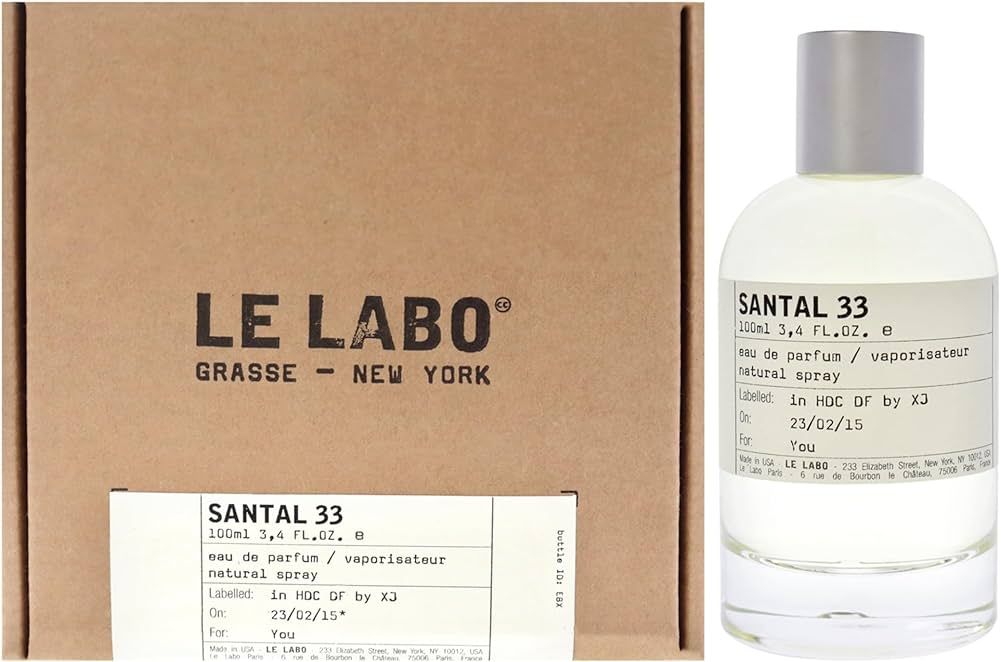 Le Labo Santal 33 Eau de Parfum 3.4oz/100ml               
Scent: Sandalwood 

Size: 1.7 Ounce | Amazon (US)