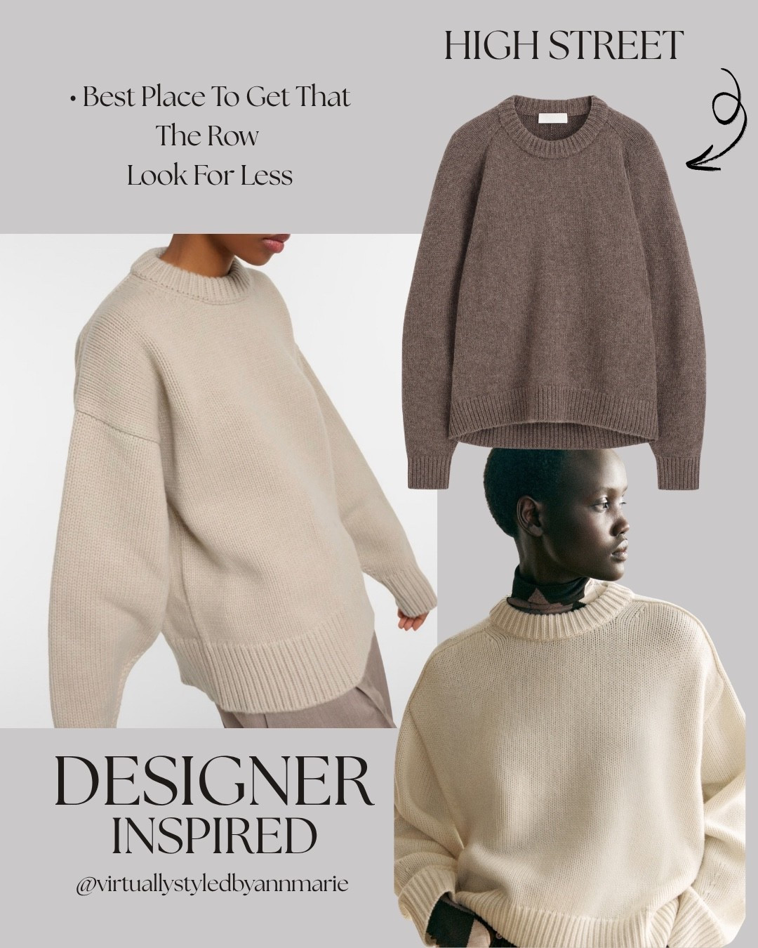 To get that luxury knitwear look on the highstreet below is the best place