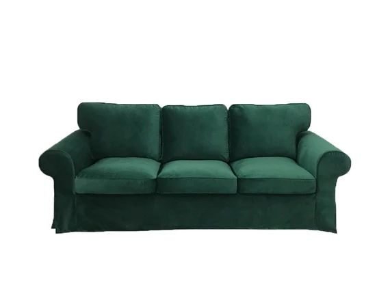 Ektorp 3 seat sofa cover replacement,dark green cover,Ektorp cover,Ektorp,Ektorp 3 seat,IKEA Ekto... | Etsy (US)