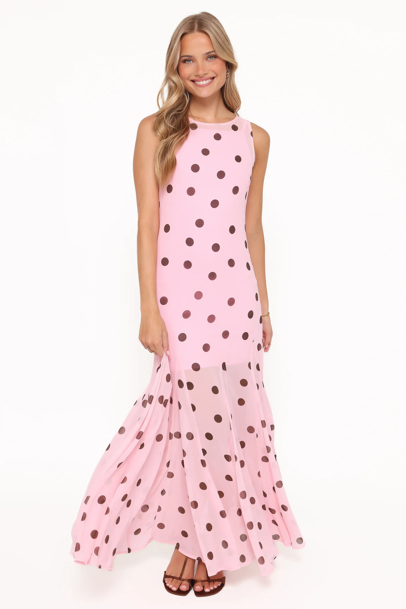 Keani Maxi Dress - Pink Polka Dot | Petal & Pup (US)