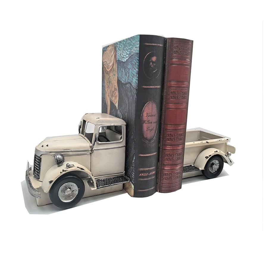 Decorative Book Ends Vintage Bookends: Metal Truck Book Stopper for Heavy Books - Farmhouse Decor... | Amazon (US)