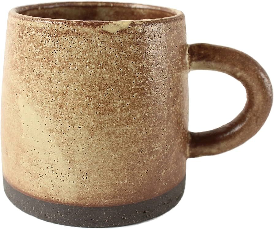 Mino ware Japanese Pottery Mug Cup Peanut Brown & Ocher Tapered-shape made in Japan (Japan Import... | Amazon (US)