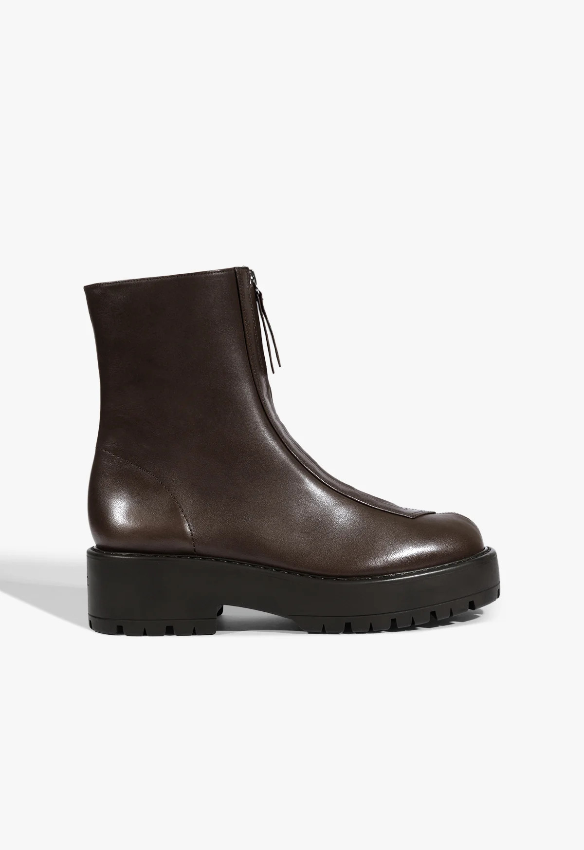 Brown Leather Bootie Farrah | SCHUTZ | Schutz (US)