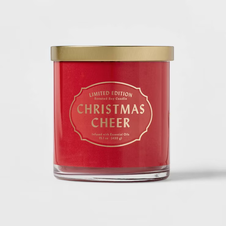 15.1oz Limited Edition Lidded Glass Jar 2-Wick Clove Candle Christmas Cheer - Opalhouse™ | Target