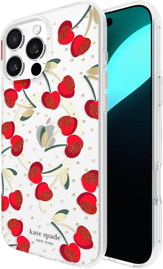 kate spade new york iPhone 16 Pro Max Case - Compatible with MagSafe - Designer Phone Case - Cher... | Amazon (US)