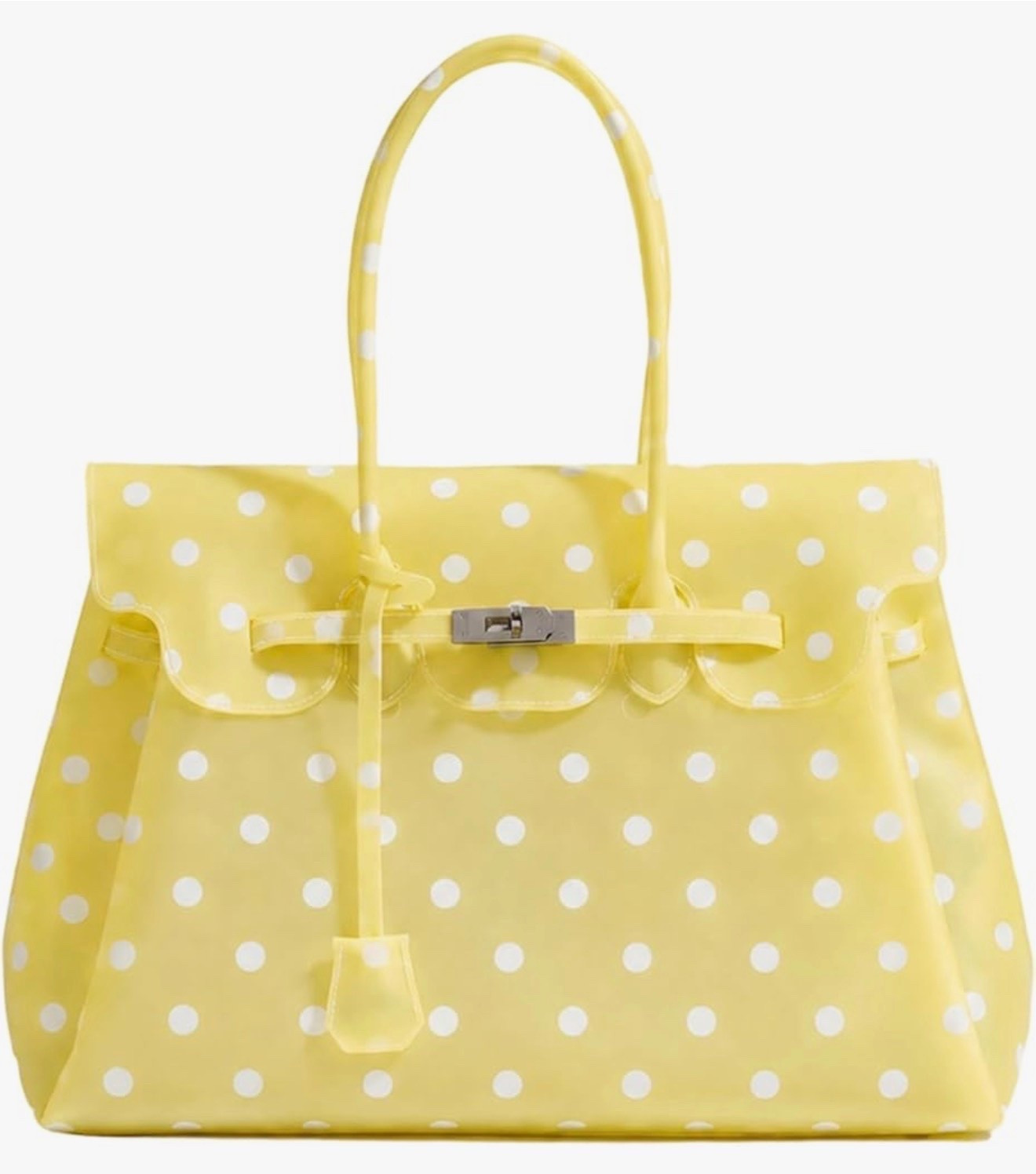 Who remembers jelly totes?? Y2K vibes with this Amazon find. A not so itsy bitsy teeny weeny yellow with polka dots. A cutie!!! Summer handbag inspo. Beach tote. Designer inspired and so many colors still available

#LTKSeasonal #LTKSaleAlert #LTKTravel