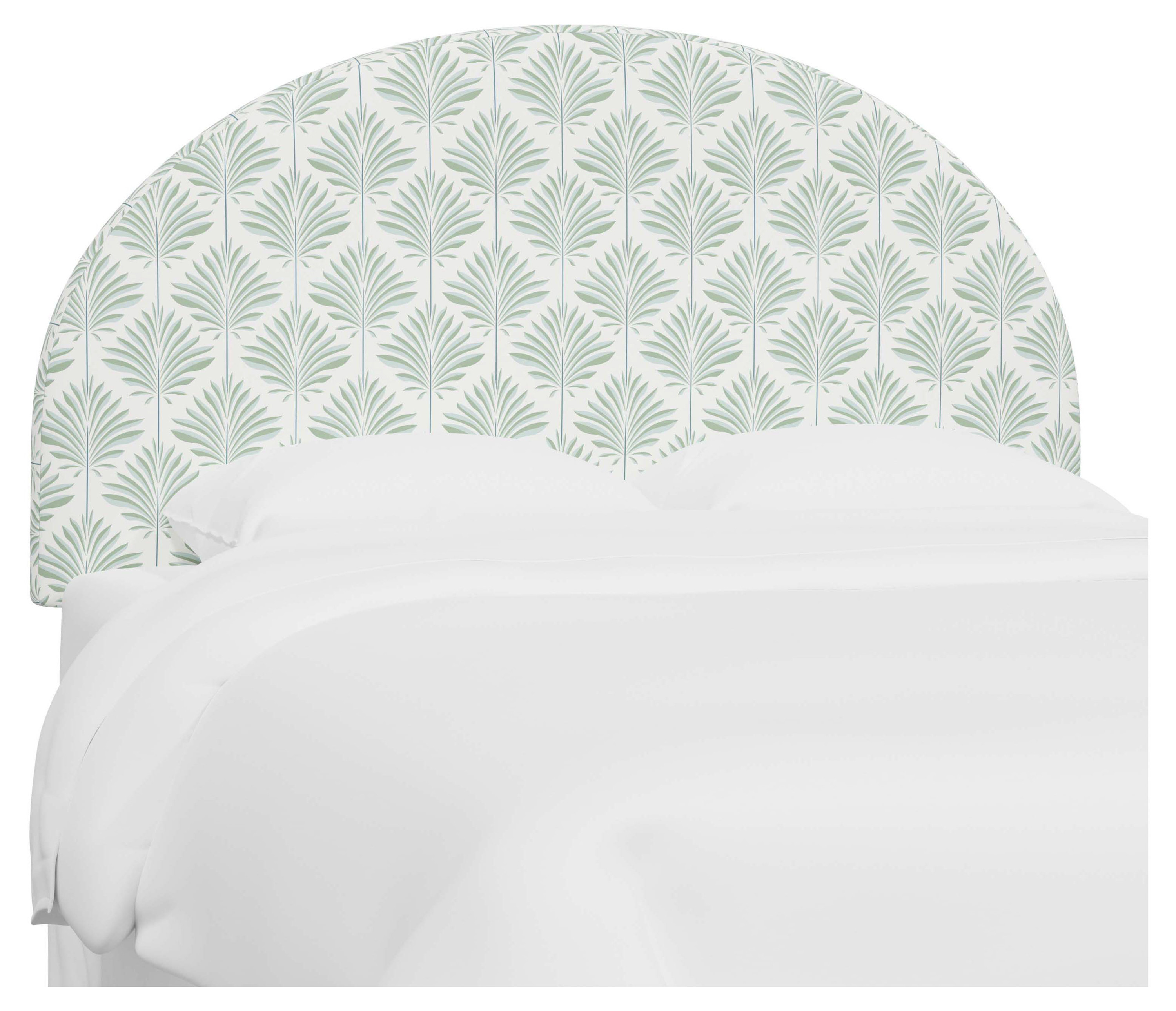 Miliana Arched Headboard - Cerifera Palm - Green | Bedhead, Bed Back - Comfortable, Supportive - Exclusive | One Kings Lane