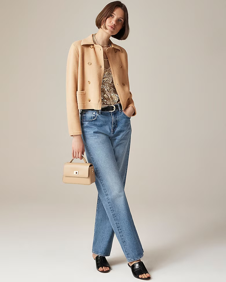 Shrunken peacoat sweater | J. Crew US