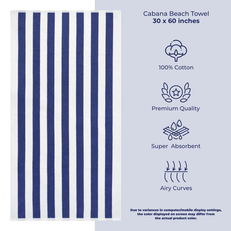 Devontia 4 Piece 100% Cotton Beach Towel Set | Wayfair North America