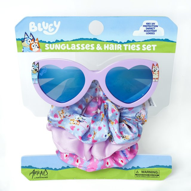 Bluey Kids Sunglasses & 3-Piece Scrunchies Hair Tie Set | Walmart (US)