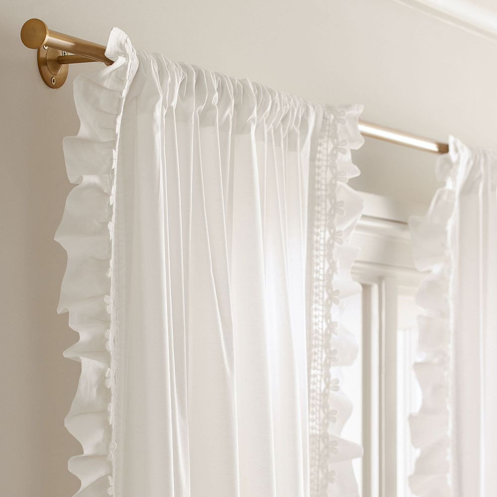LoveShackFancy Bow Trim Edge Sheer | Pottery Barn Teen