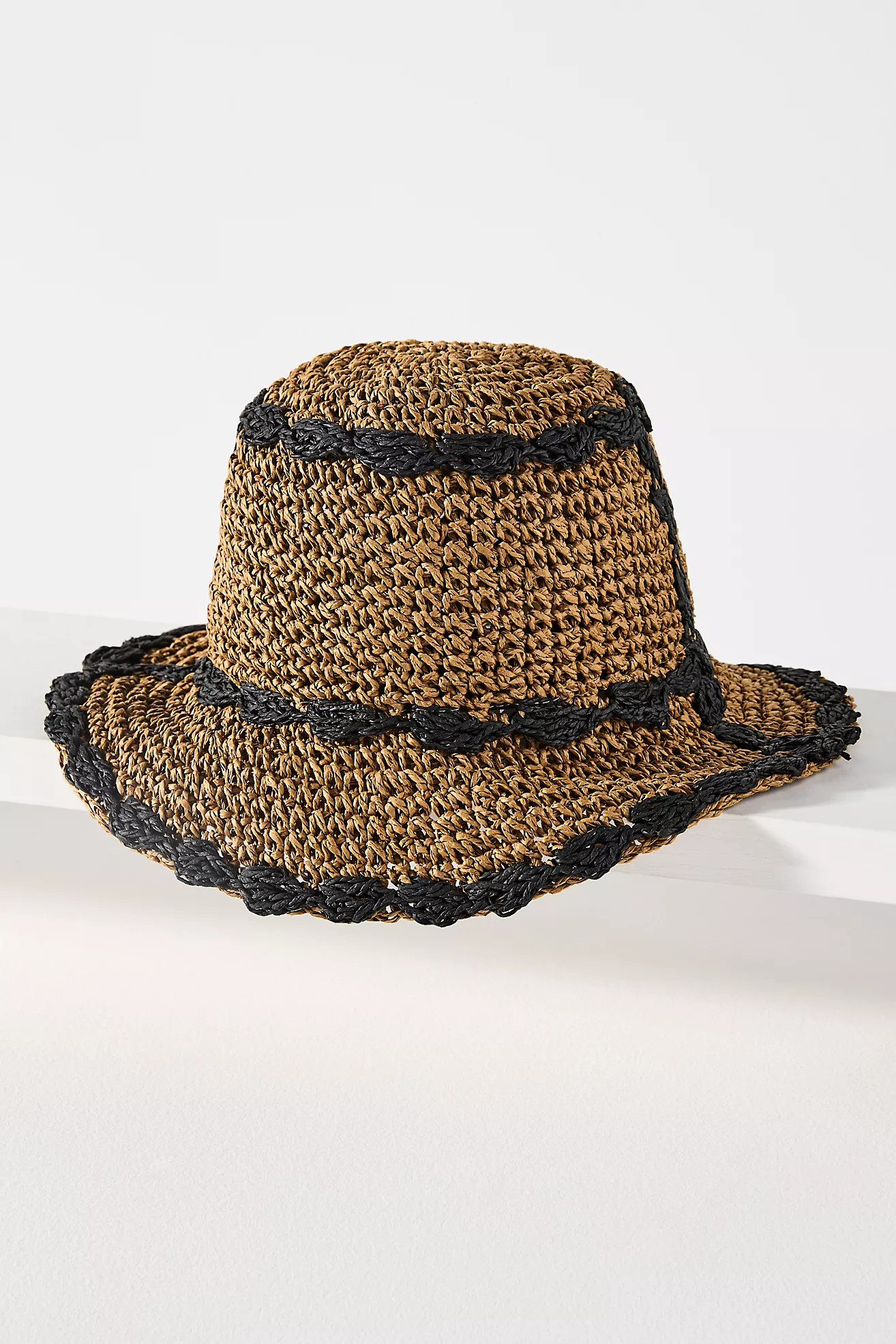 By Anthropologie Straw Piped Bucket Hat | Anthropologie (US)