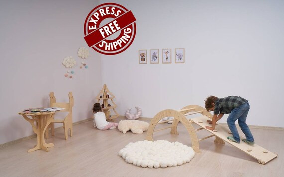 Pikler Climbing Arch with Ramp, Free Express Shipping, Pickler Rocker , Montessori Toy, Waldorf T... | Etsy (US)