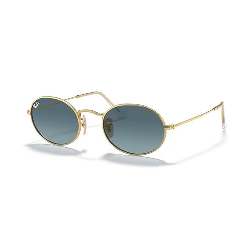 Ray-Ban RB3547 001/3M 54MM Gold/Crystal Lens Blue Gradient Grey Oval Sunglasses for Men for Women + Bundle With Designer iWear Eyewear Kit | Amazon (US)