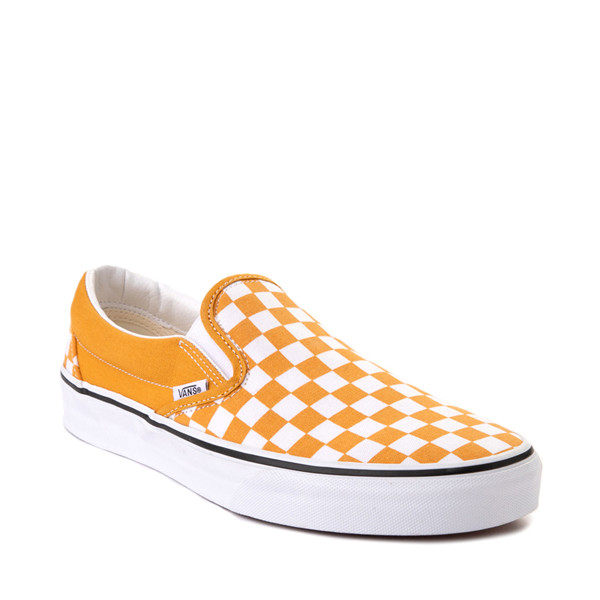 Vans Slip-On Checkerboard Skate Shoe - Golden Yellow | Journeys