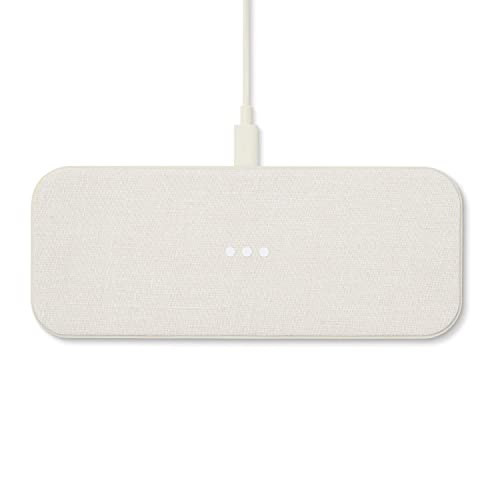 Courant Catch:2 Essentials - Belgian Linen Dual Wireless Charging Pad (Natural) - Qi-Certified - ... | Amazon (CA)