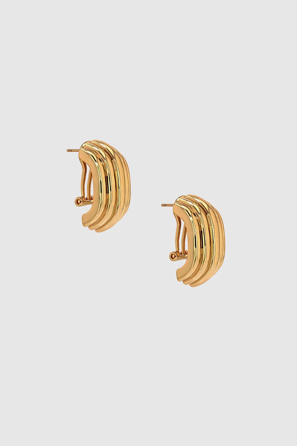 Chunky Ribbed Earrings | Anine Bing
