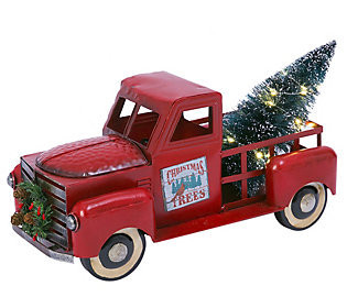 21-Inch Long Truck with Lighted Christmas Tree y Gerson Co | QVC