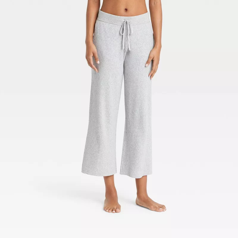 Women's Ribbed Sweater Cropped Lounge Pants - Stars Above™ | Target