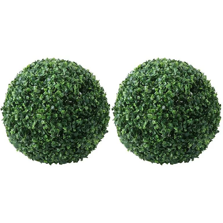 2 Packs of 19-inch Artificial Boxwood Ball, Artificial Topiary Ball for Outdoors, Garden Spheres ... | Walmart (US)