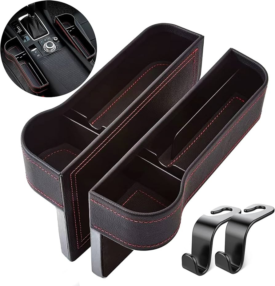 Molandra Products Car Seat Gap Filler Organizer, Leather Multifunctional Car Seat Organizer, Car ... | Amazon (US)