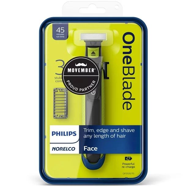 Philips Norelco Oneblade Hybrid Electric Trimmer and Shaver, QP2520/70 | Walmart (US)