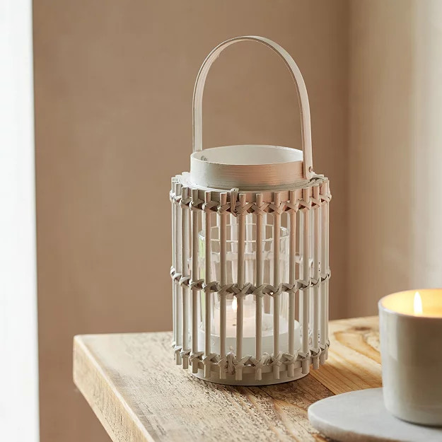 White Bamboo Lantern – Small | The White Company UK & ROW