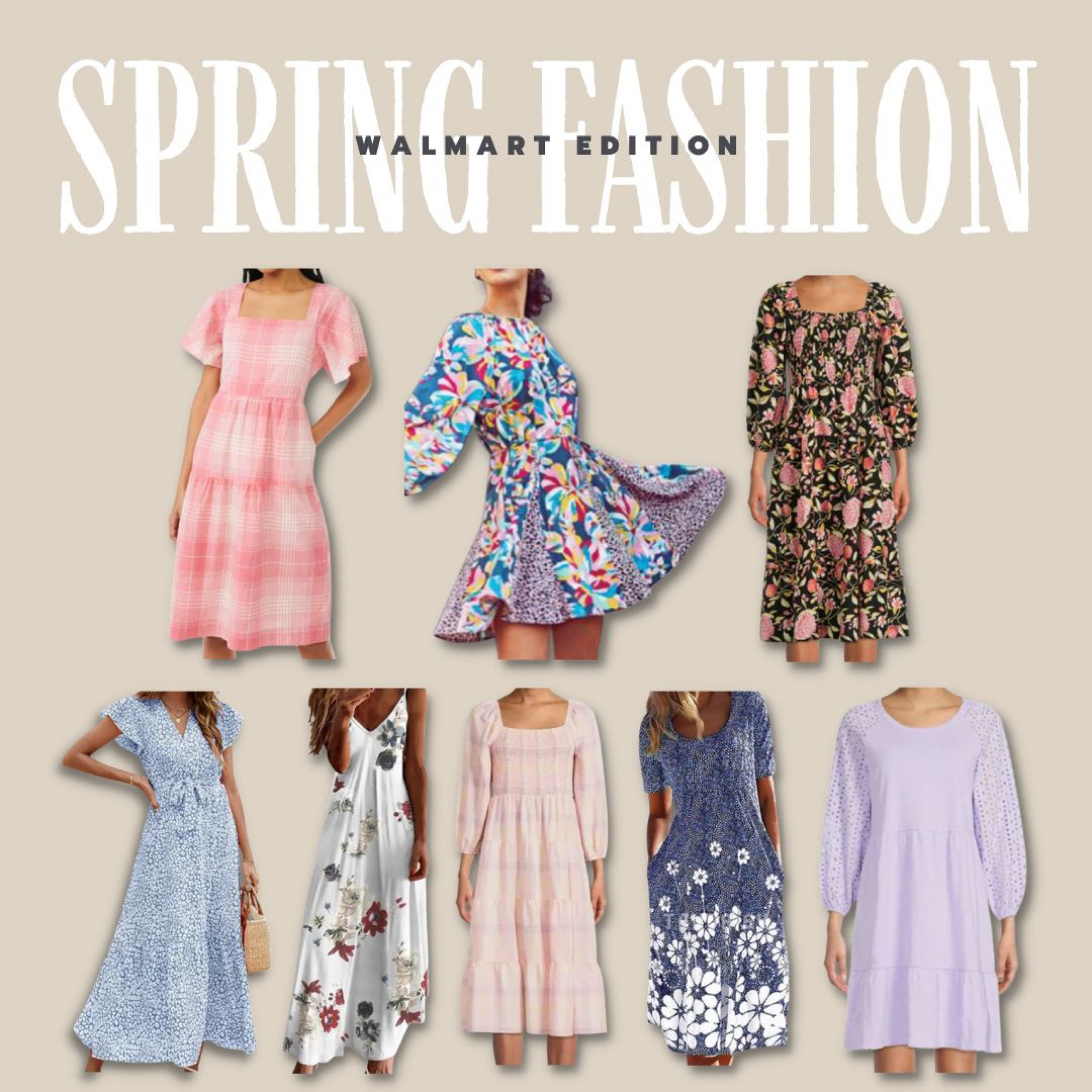 Walmart spring fashion. 
Walmart spring dresses under $30! I’m in size Large, both run TTS Walmart fashion. 

#LTKunder100 #LTKsalealert #LTKSeasonal
