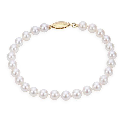 Imperial Pearls 14K Gold 5.5-6mm Cultured Akoya Pearl 7-1/4" Bracelet - Yellow | HSN