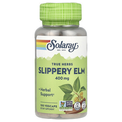 Solaray, True Herbs, Slippery Elm, 400 mg, 100 VegCaps | iHerb