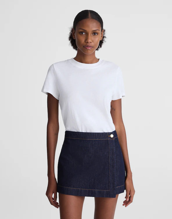 Denim Wrap Mini Skort | Madewell